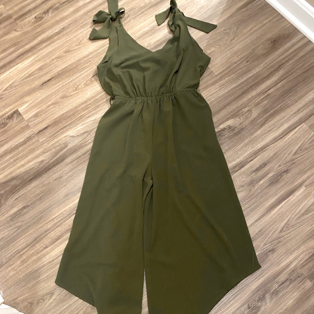 Olive Green Tie Jumper